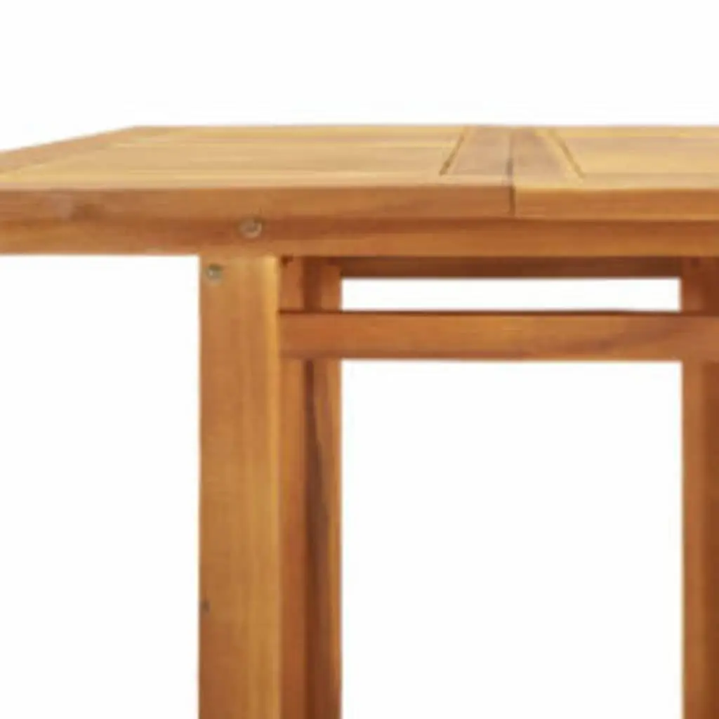 Bistro Table 75x75x110cm Outdoor Garden Dining Coffee Slatted Top Brown