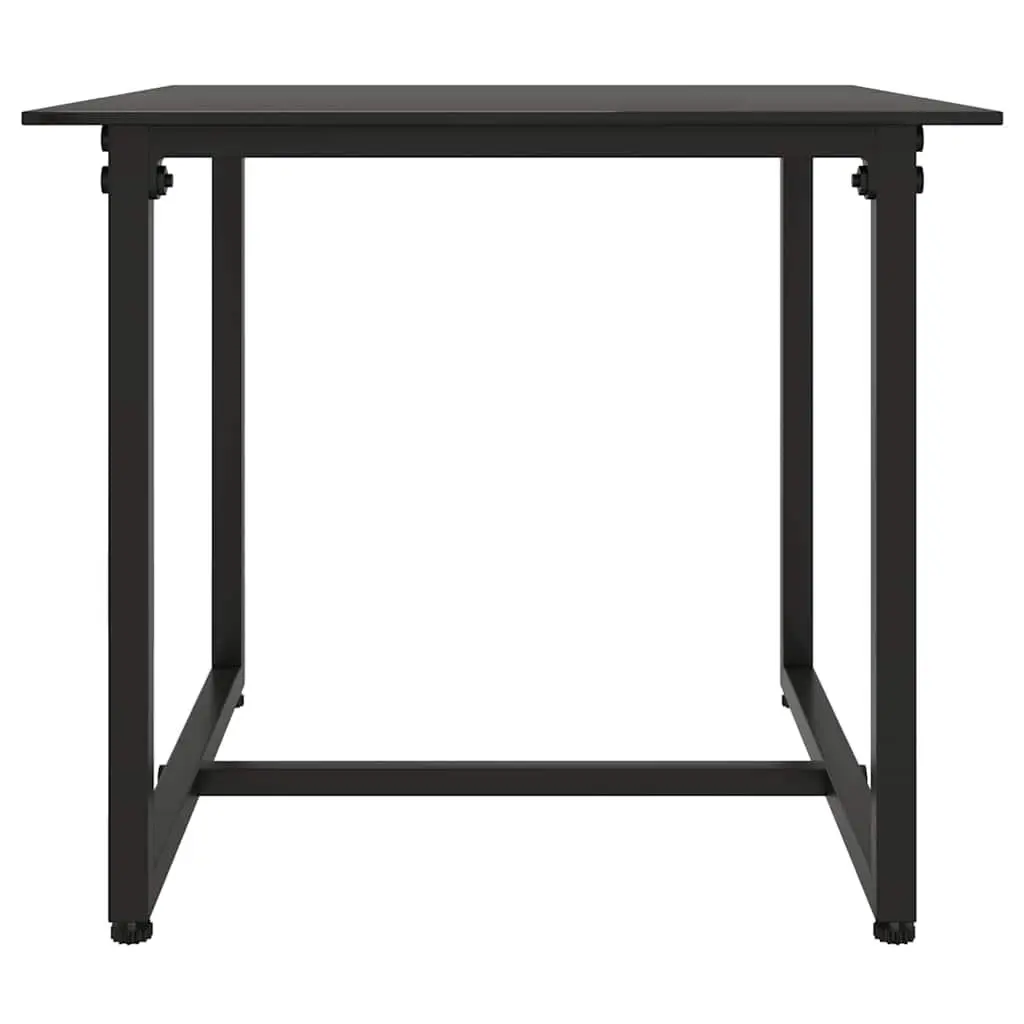 3 Piece Outdoor Lounge Set Black Poly Rattan Garden Furniture with Cushions