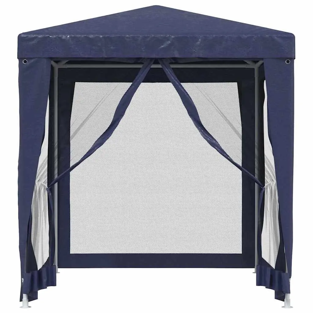 Party Tent Gazebo Blue 2x2m Mesh Sidewalls Outdoor Canopy Shelter