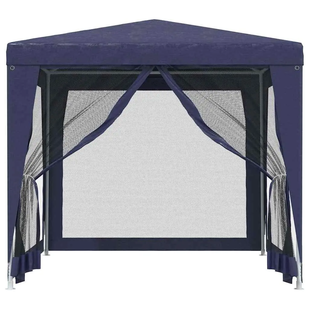 Party Tent Blue 2.5x2.5m Outdoor Gazebo Water-Resistant Roof Mesh Sidewalls