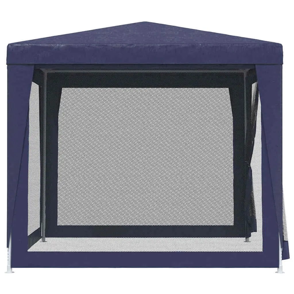 Party Tent Blue 2.5x2.5m Outdoor Gazebo Water-Resistant Roof Mesh Sidewalls