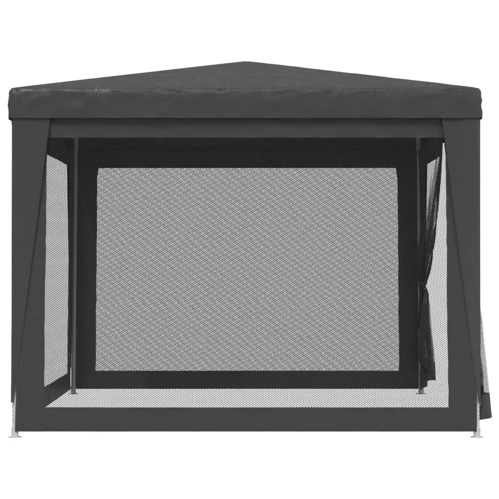 Party Tent Anthracite 3x3m Outdoor Canopy with Mesh Sidewalls