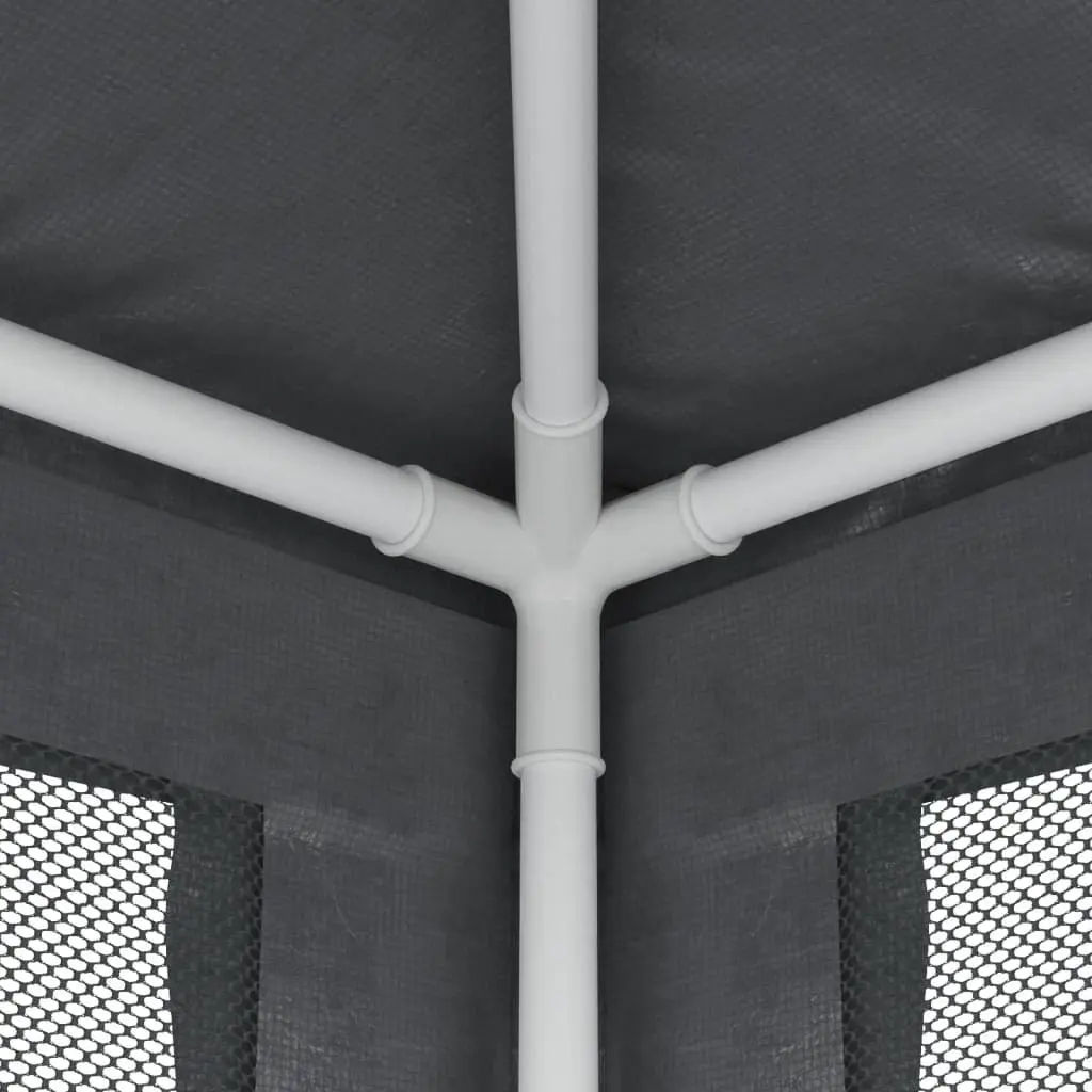 Party Tent Anthracite 3x3m Outdoor Canopy with Mesh Sidewalls
