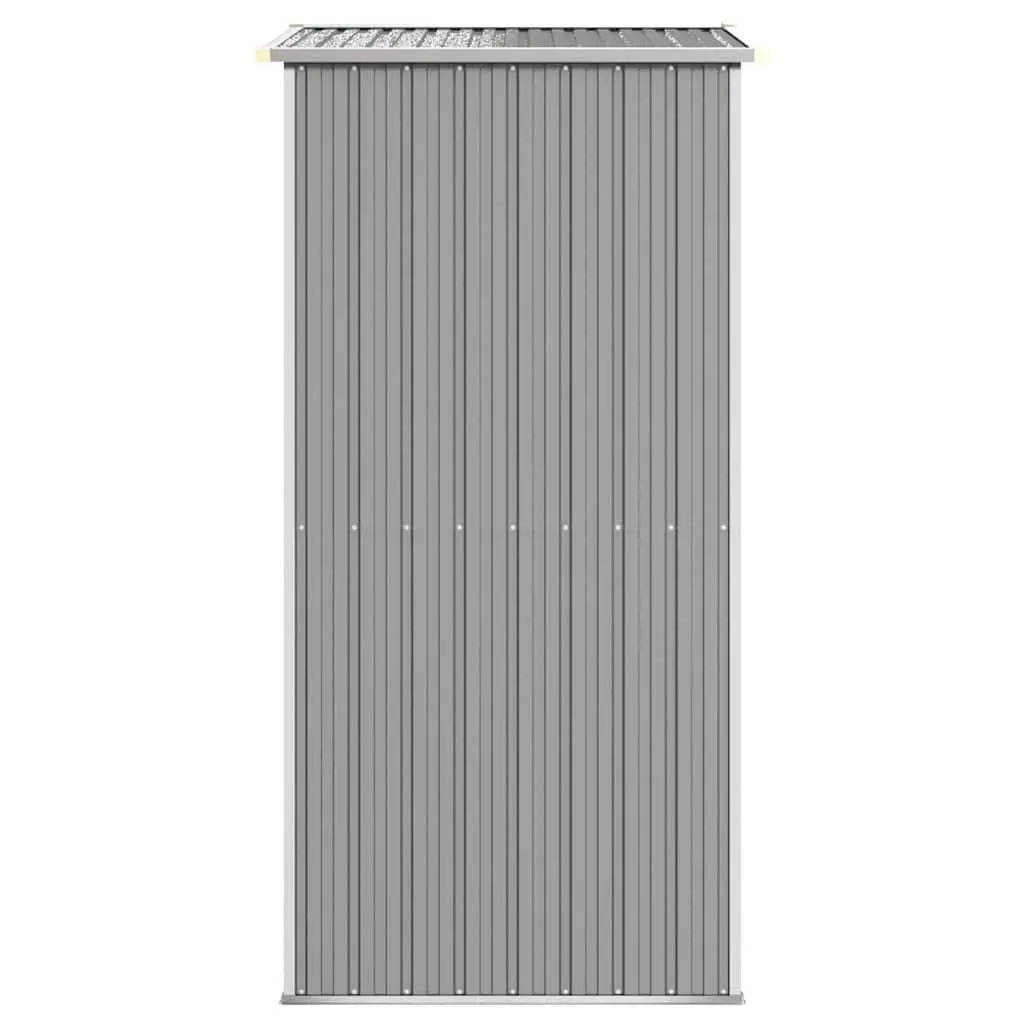 Garden Shed Light Grey Outdoor Storage Tool House Galvanised Steel 192x108x223cm