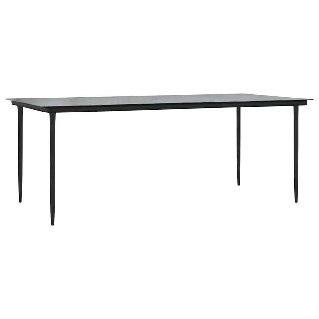 Black Garden Dining Table 200x100x74cm