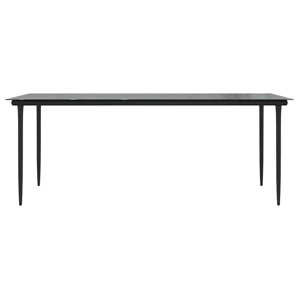 Black Garden Dining Table 200x100x74cm