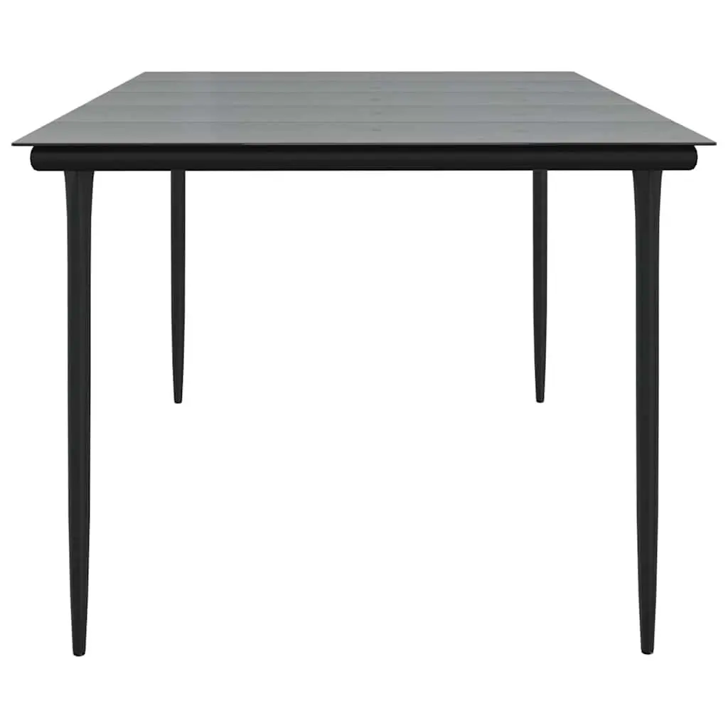 Black Garden Dining Table 200x100x74cm