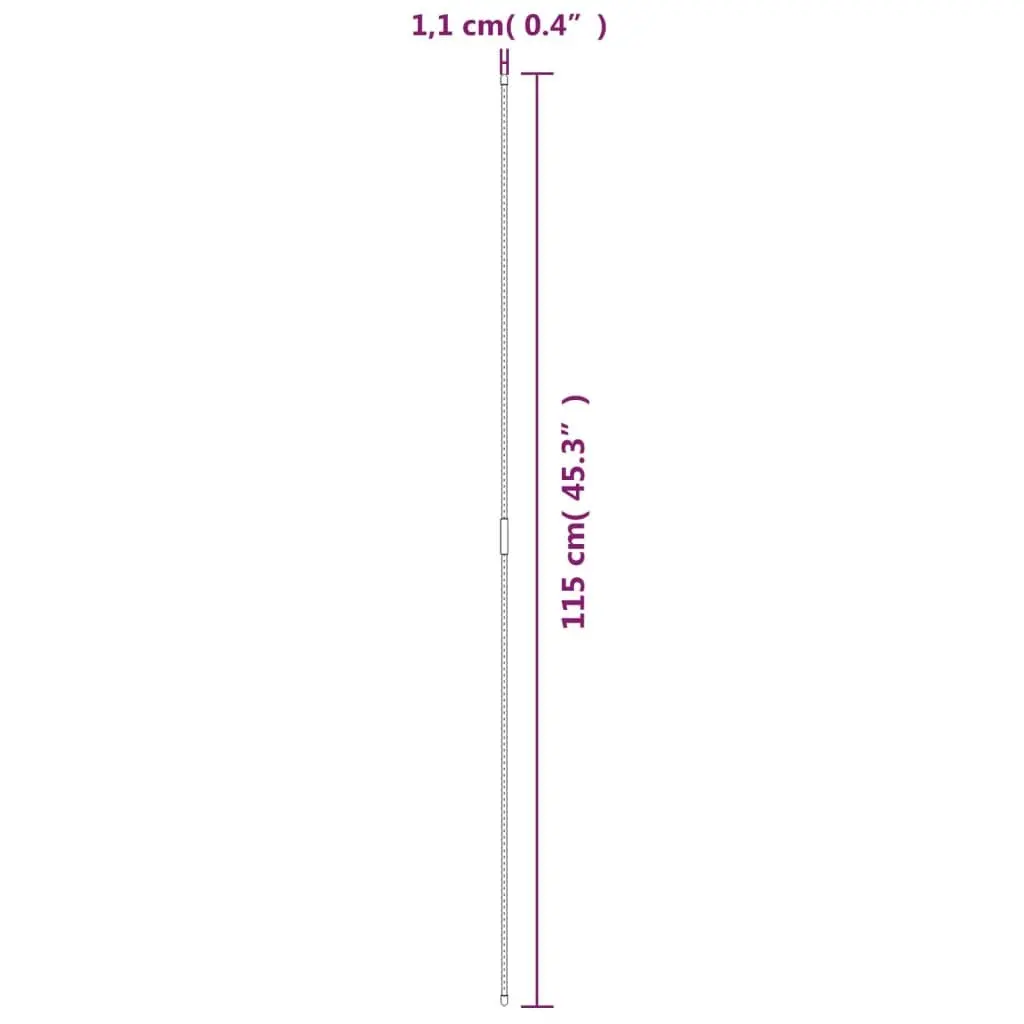 Plant Support Stakes Green 115cm Steel Durable for Climbing Flowers Vegetables
