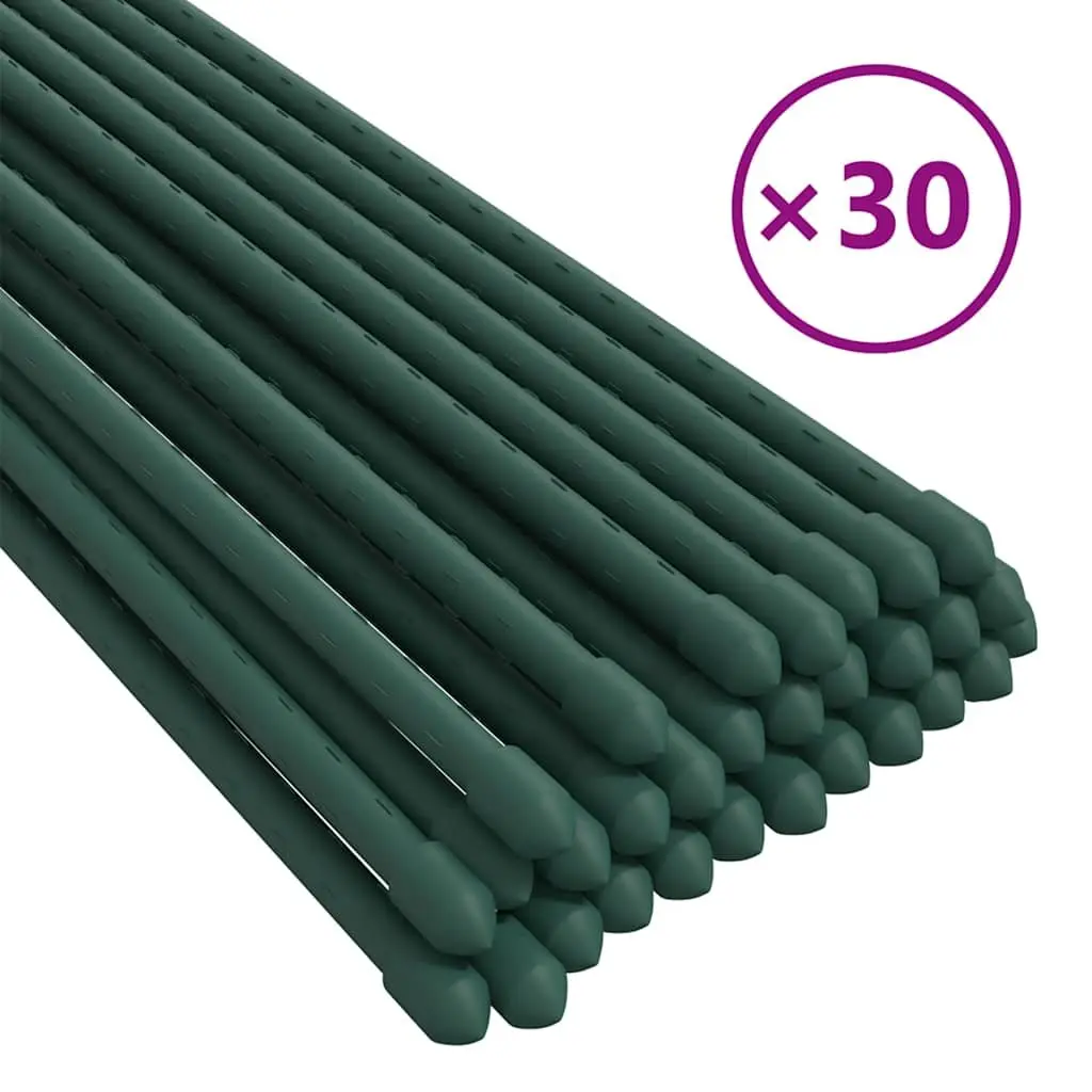 Plant Stakes Green 150 cm Steel Garden Support for Climbing Flowers