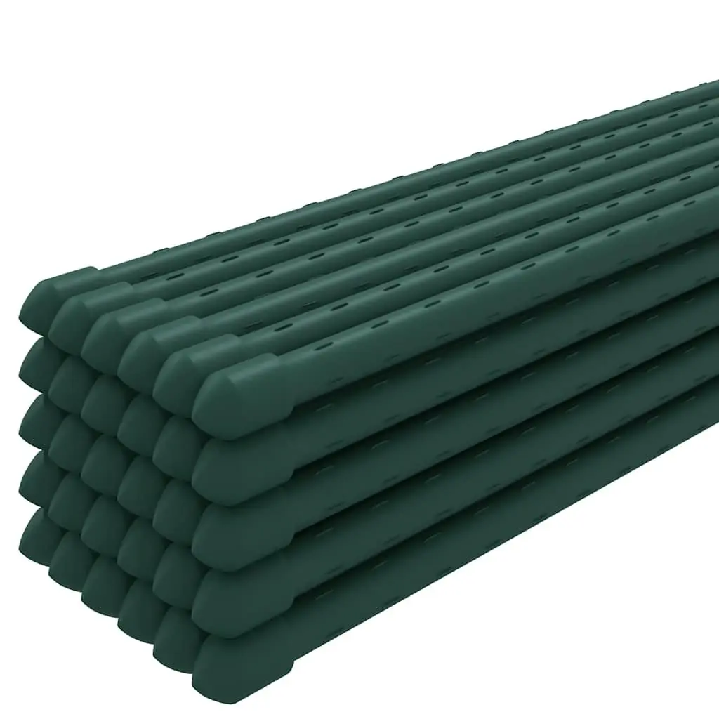 Plant Stakes Green 150 cm Steel Garden Support for Climbing Flowers