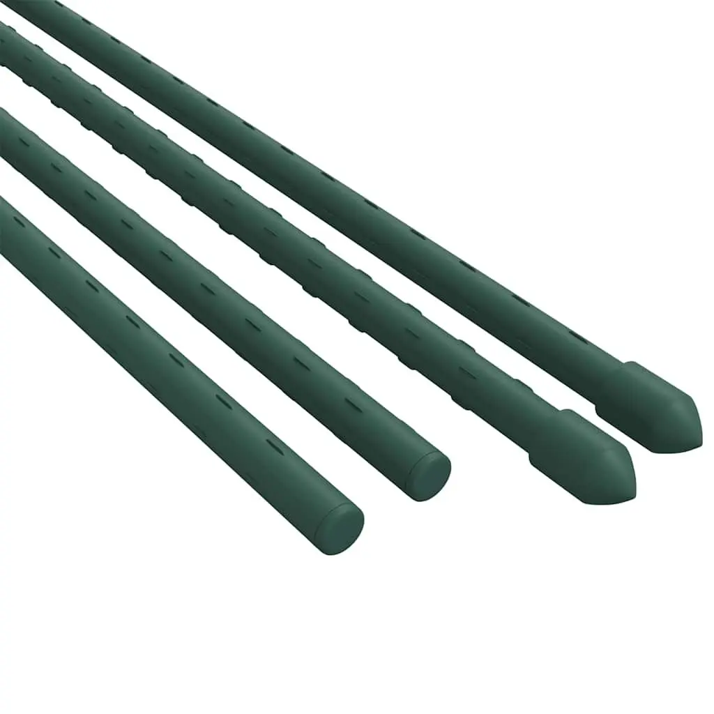 Plant Stakes Green 150 cm Steel Garden Support for Climbing Flowers