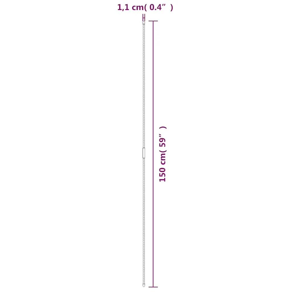 Plant Stakes Green 150 cm Steel Garden Support for Climbing Flowers