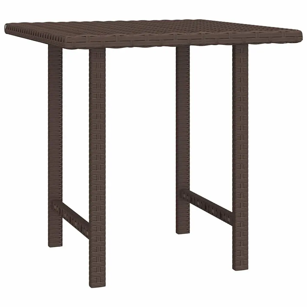 End Tables Brown Rattan Set of 3 Different Sizes Shapes Outdoor