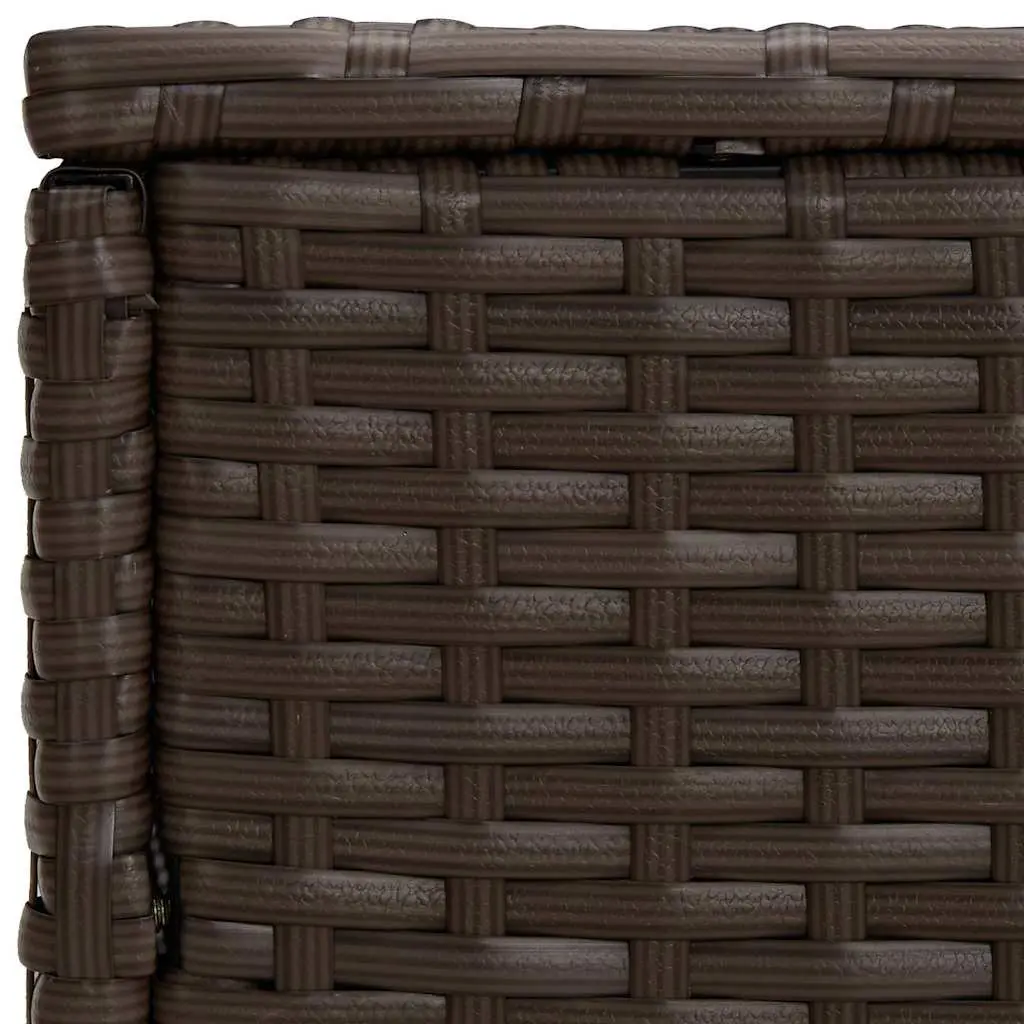 End Tables Brown Rattan Set of 3 Different Sizes Shapes Outdoor