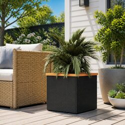 Sleek Black Planter: Perfect Size for Your Plants