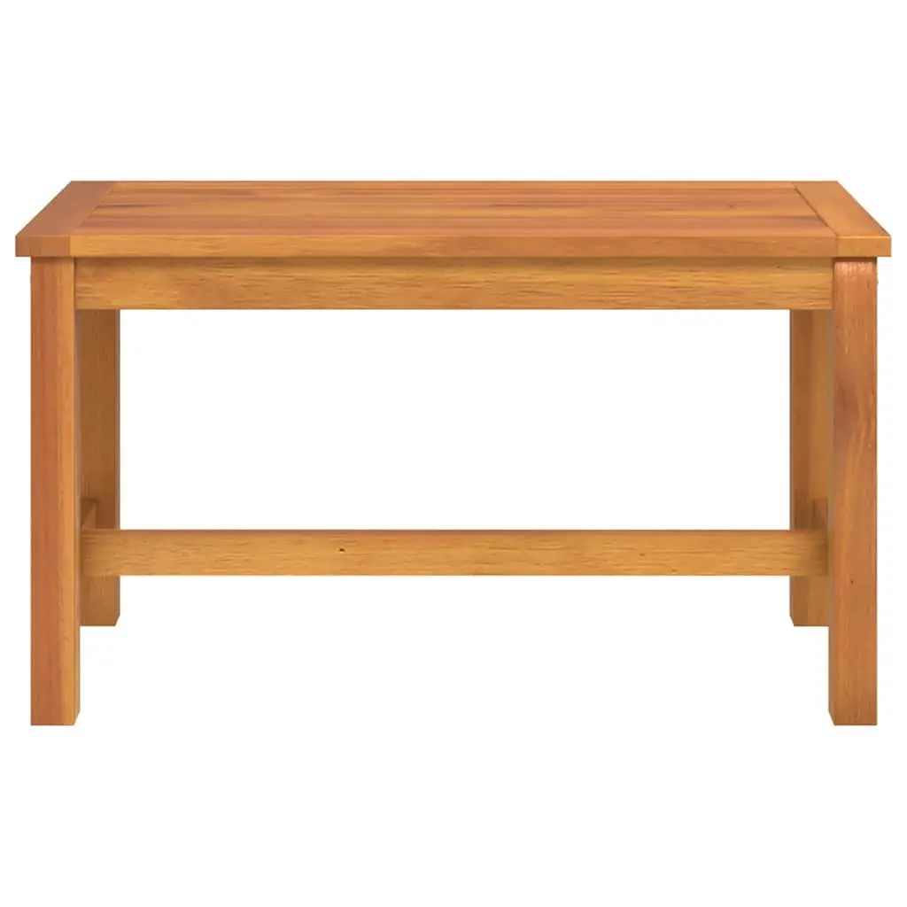 Solid Wood Garden Bench Brown Acacia 80 x 35 x 45 cm Sturdy Structure