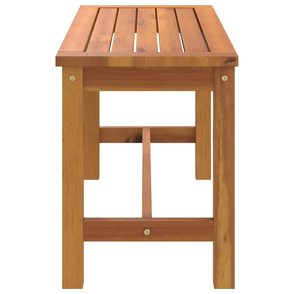 Solid Wood Garden Bench Brown Acacia 80 x 35 x 45 cm Sturdy Structure