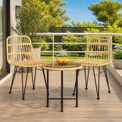 Compact 50cm Round Dining Table for Outdoor Use
