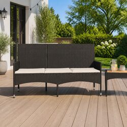 3-Seater Garden Bench with Cushions