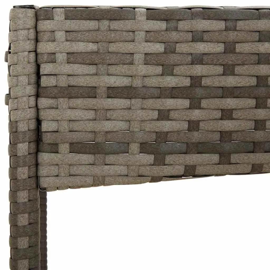 Garden Lounge Set Grey 4 Piece Outdoor Furniture Poly Rattan with Cushions