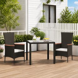 Outdoor Garden Chairs Set 2 pcs with Cushions