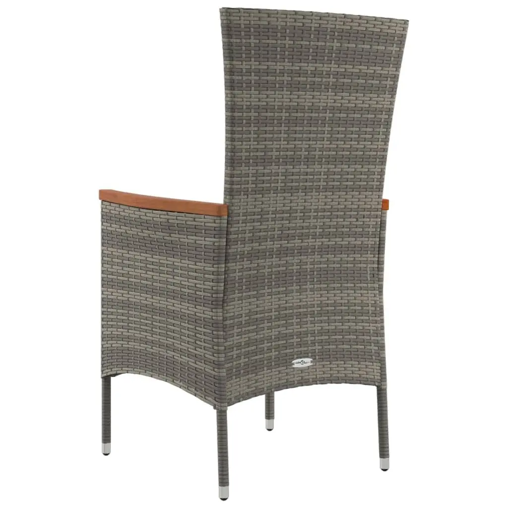 Grey Garden Chairs Set of 2 with Cushions
