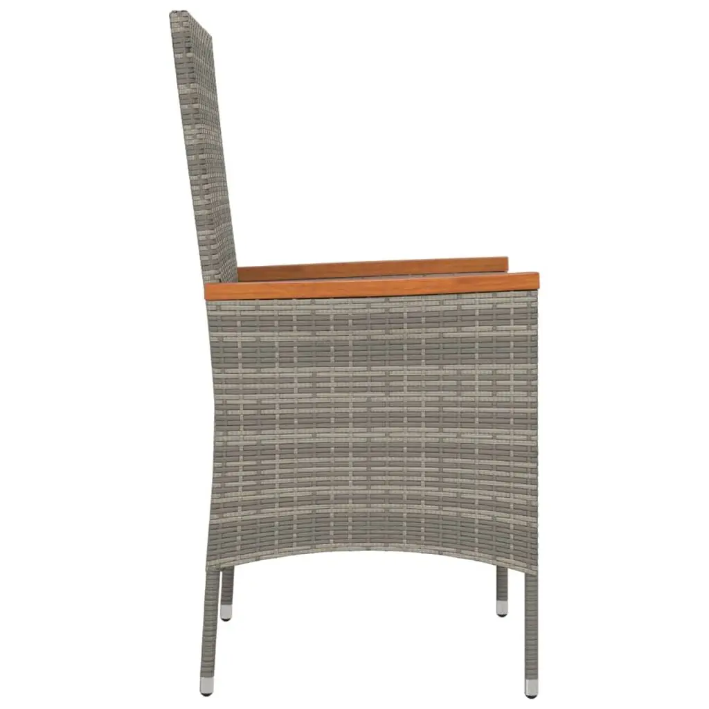 Grey Garden Chairs Set of 2 with Cushions