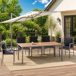 Garden Table with Solid Acacia Wood Top
