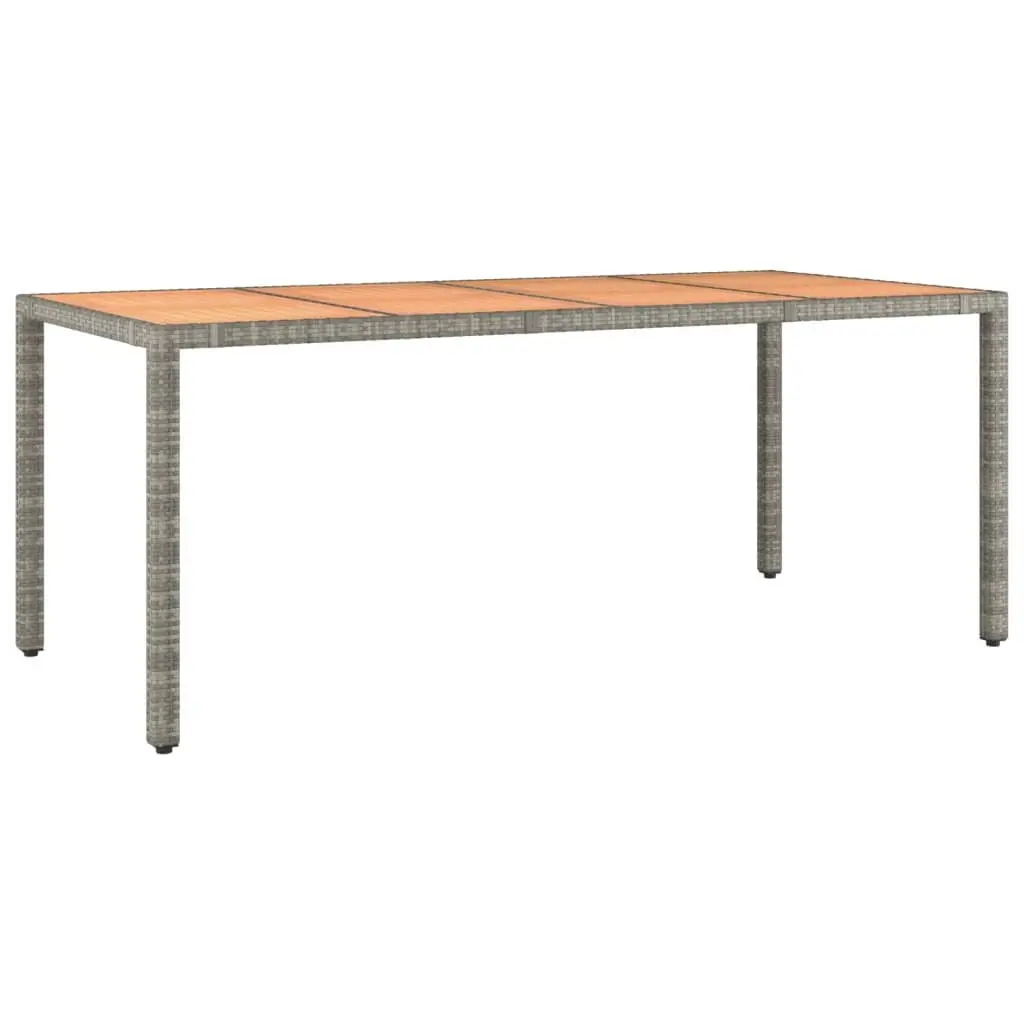 Garden Table with Solid Acacia Wood Top