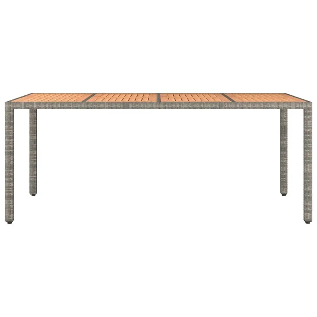Garden Table with Solid Acacia Wood Top