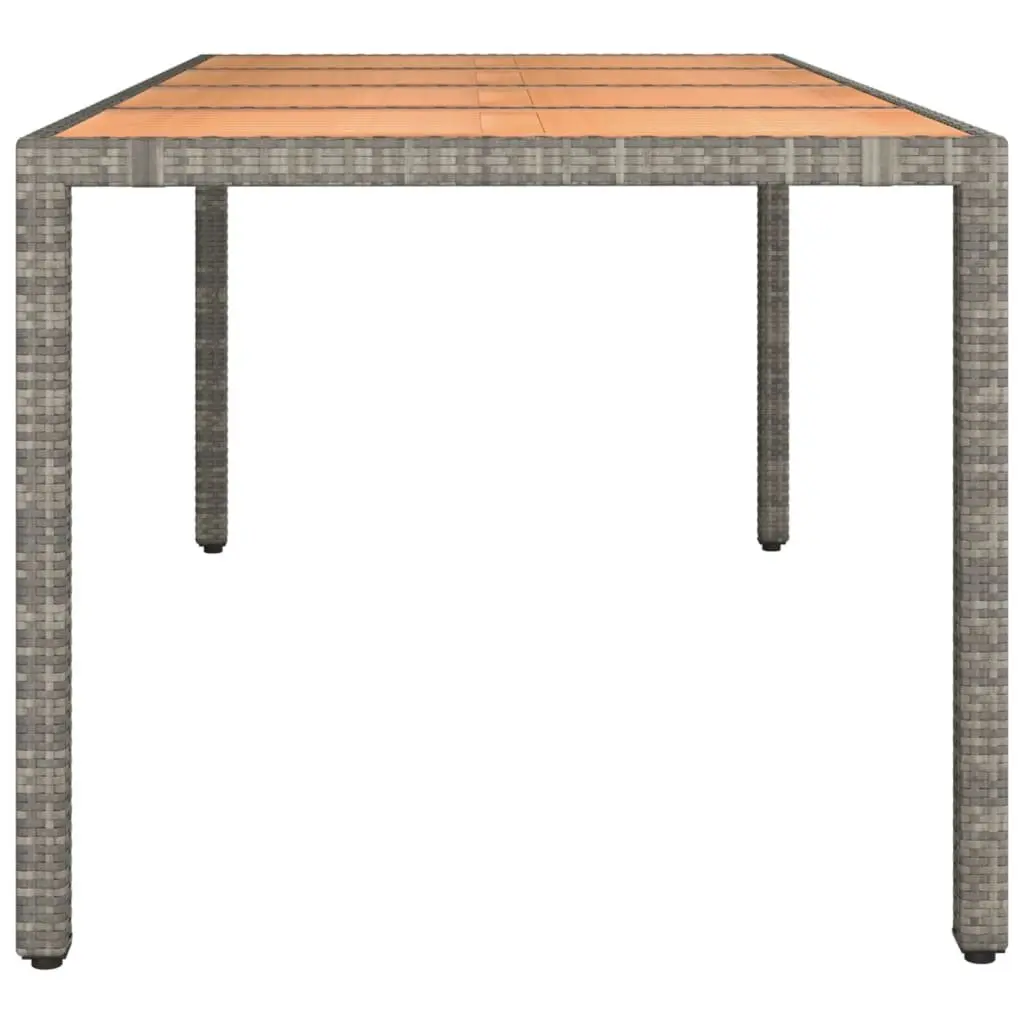 Garden Table with Solid Acacia Wood Top