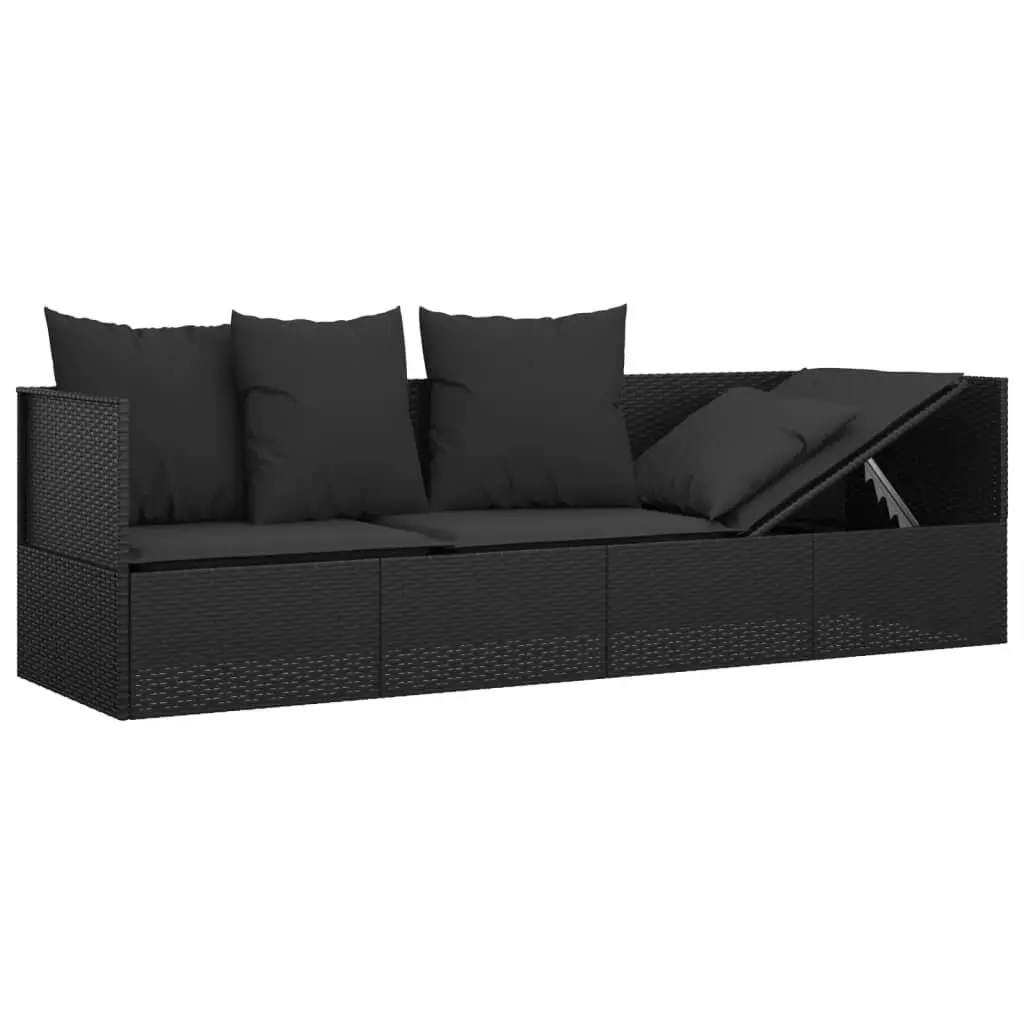 Outdoor Lounge Bed Sun Lounger Adjustable Recliner Patio Furniture with Cushions