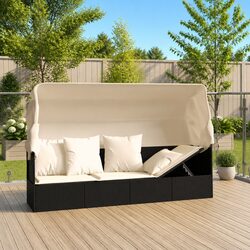 Outdoor Lounge Bed with Adjustable Roof: Comfort Meets Style