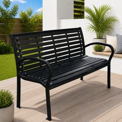 Compact Garden Bench with Comfort and Style