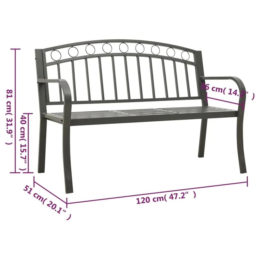 Garden Bench with Table Feature