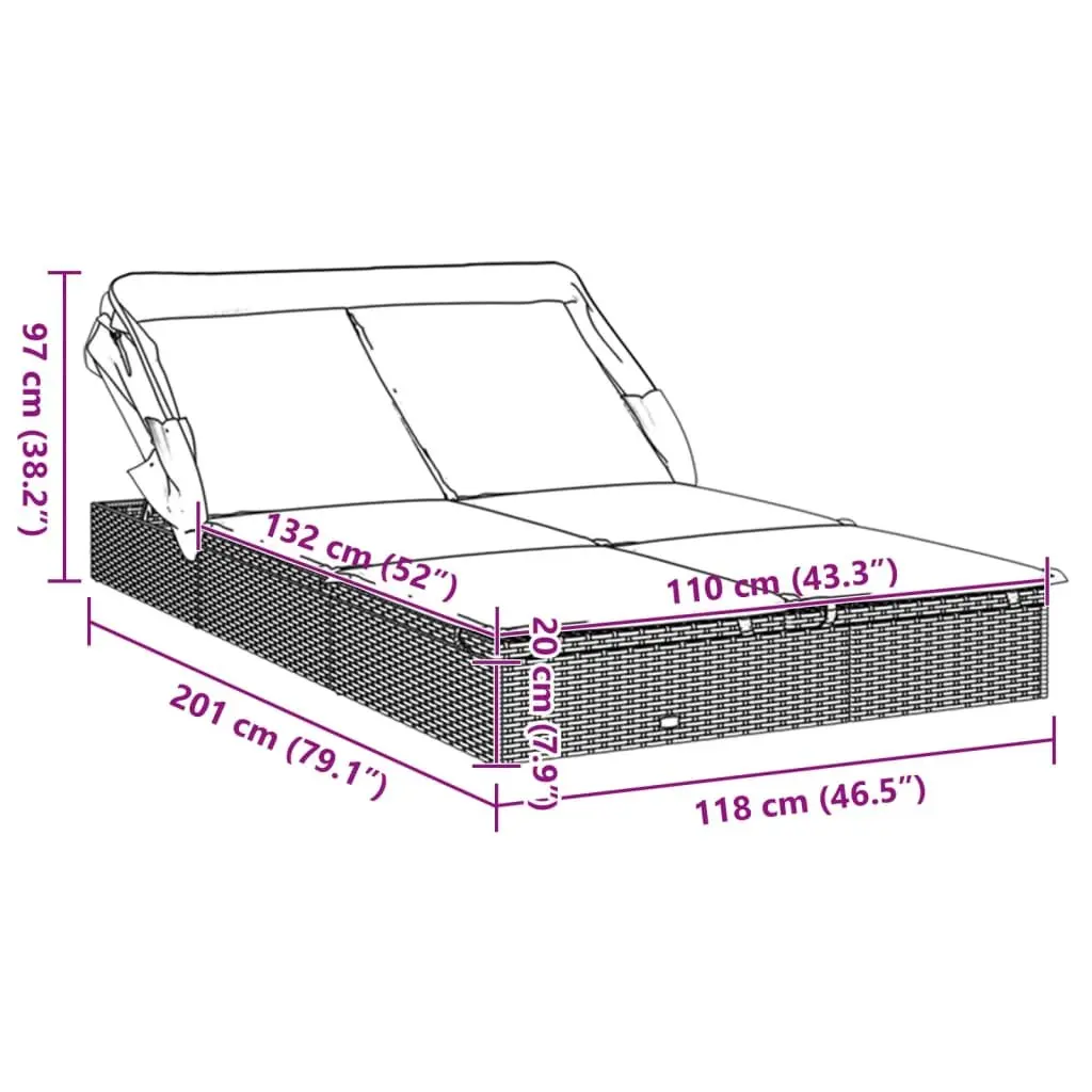 2-Person Lounger in Grey