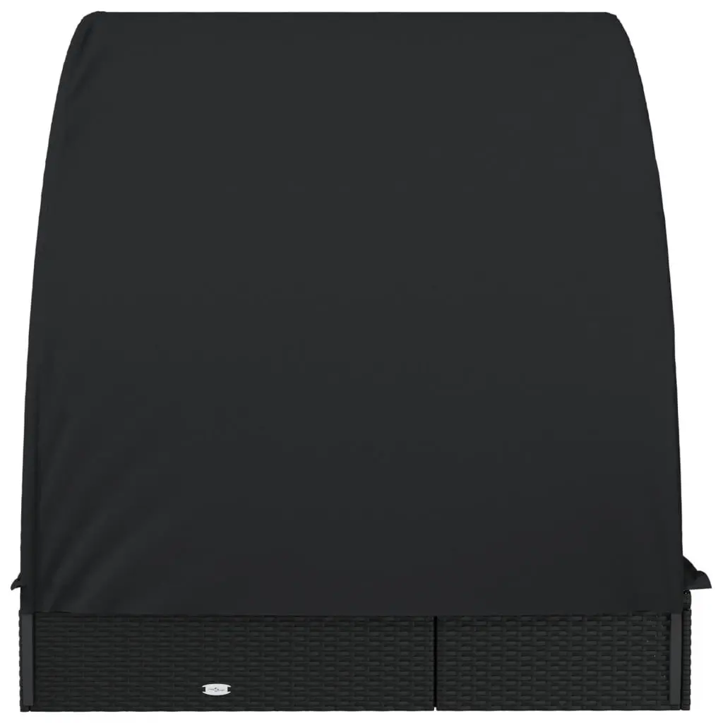 2-Person Sunbed with Round Roof for Outdoor Use