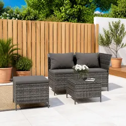 Grey Lounge Set for Outdoor Enjoyment