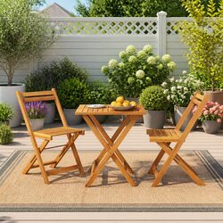 You're Going to Love This 3 Piece Folding Bistro Set