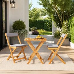 3 Piece Folding Bistro Set for Gardens