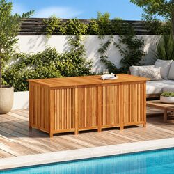 Your Outdoor Storage Solution: Wooden Box 200x80x75cm, Brown