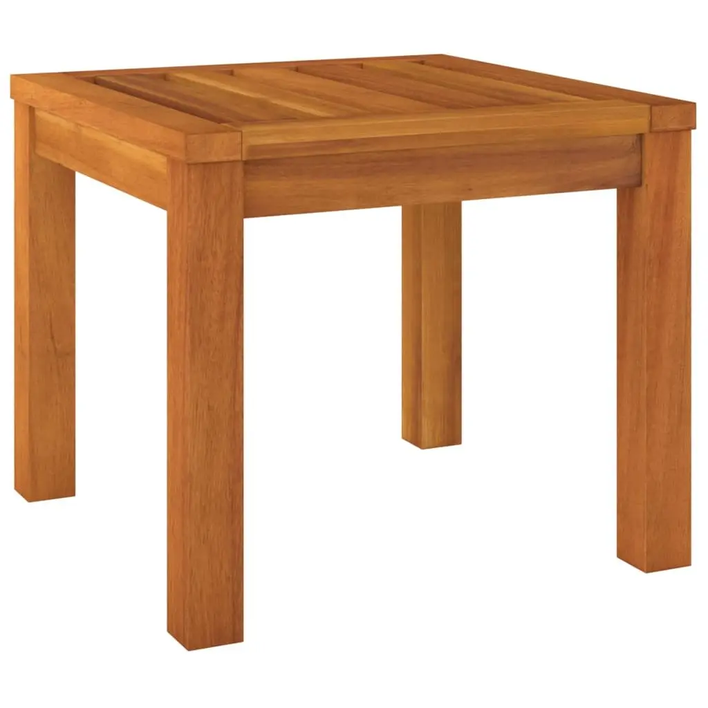 Garden Stools Cream 2 Piece Acacia Wood Frame with Soft Cushions