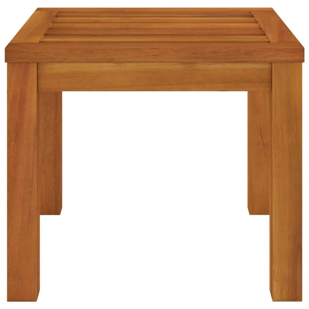 Garden Stools Cream 2 Piece Acacia Wood Frame with Soft Cushions