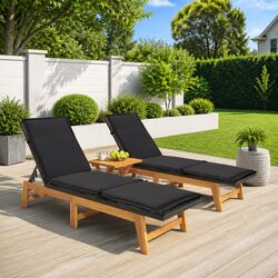 Compact and Comfortable Sun Loungers – 2 Pcs Set