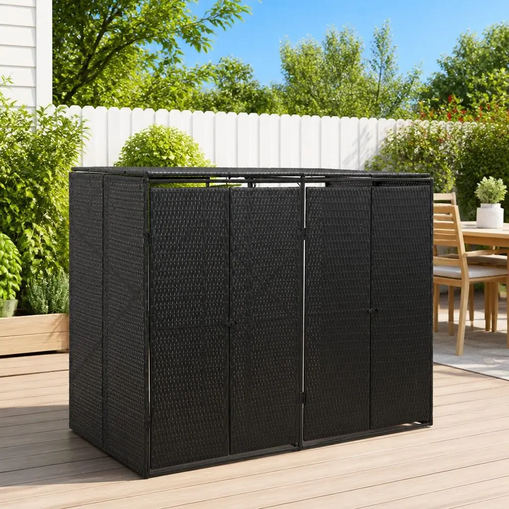 Double Wheelie Bin Shed for Easy Use