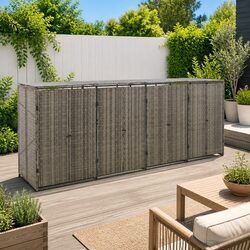 Efficient Quadruple Wheelie Bin Shed for Waste Management