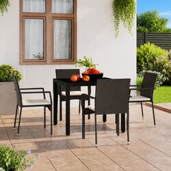 Compact 4-Piece Outdoor Chairs Set for Patios