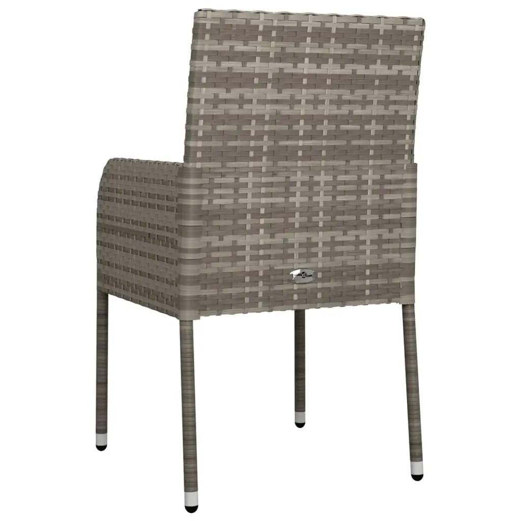 4-Piece Garden Chair Set with Cushions