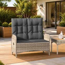 Compact and Durable Reclining Garden Bench