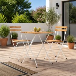 Compact Folding Bistro Chairs, Set of 2 for Outdoor Spaces